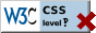 W3C validator result: CSS level ‽ X