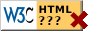 W3C validator result: HTML ??? X